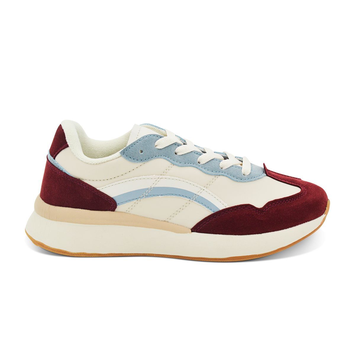 STHEF - Zapatillas STHEF 7687 BURGUNDY