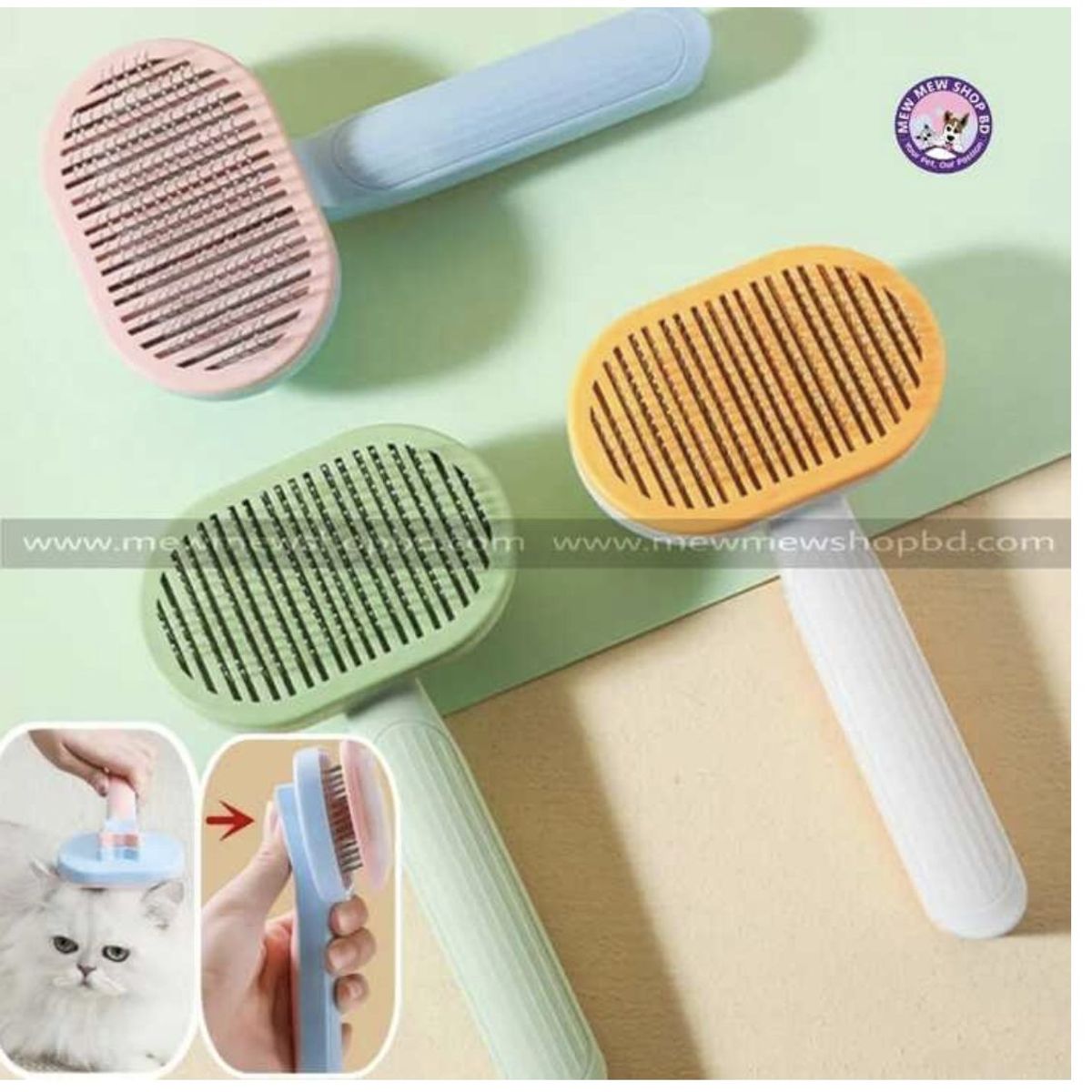 GENERICO - PEINE GATO AROMÁTICA CEPILLO LIMPIEZA RECTANGULAR CATHEAD