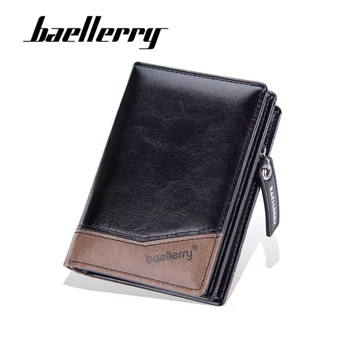BAELLERRY - BILLETERA HOMBRE CUERO MONEDERO TARJETERO BAELLERRY NEGRO - M007