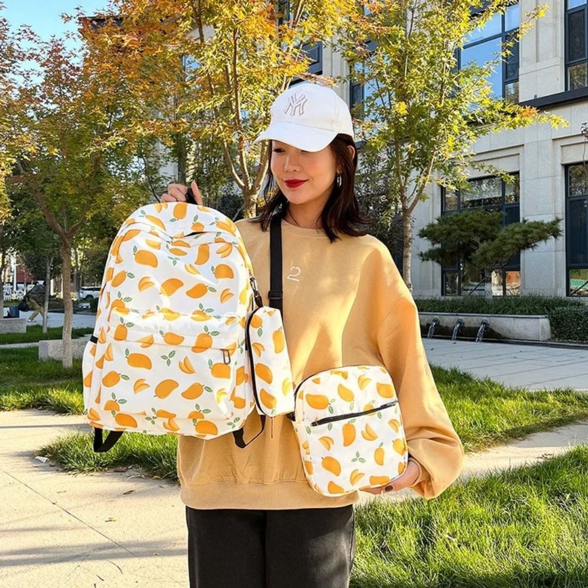 GENERICO - Juego de mochila para estudiante con diseño de mango - kit de 3 piezas