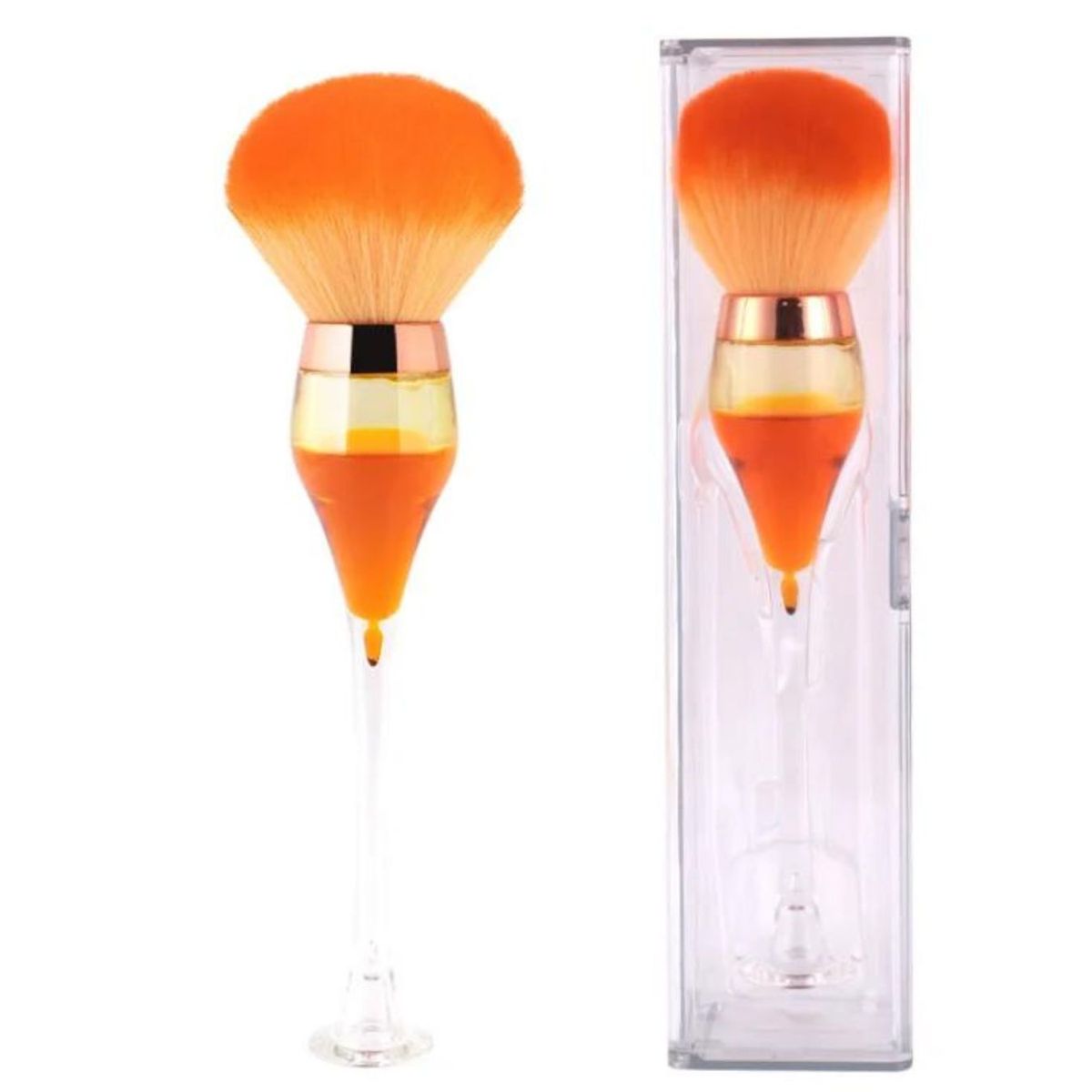 GENERICO - Brocha de Maquillaje para polvos sueltos facial uñas Copa