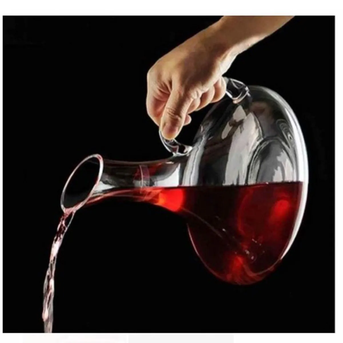 GENERICO - Decantador Jarra de Vidrio para Vino con Asa