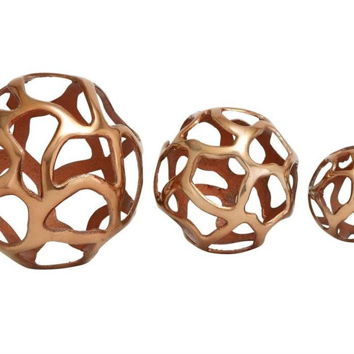 GENERICO - Esfera Calada De Metal Dorado Rosa L