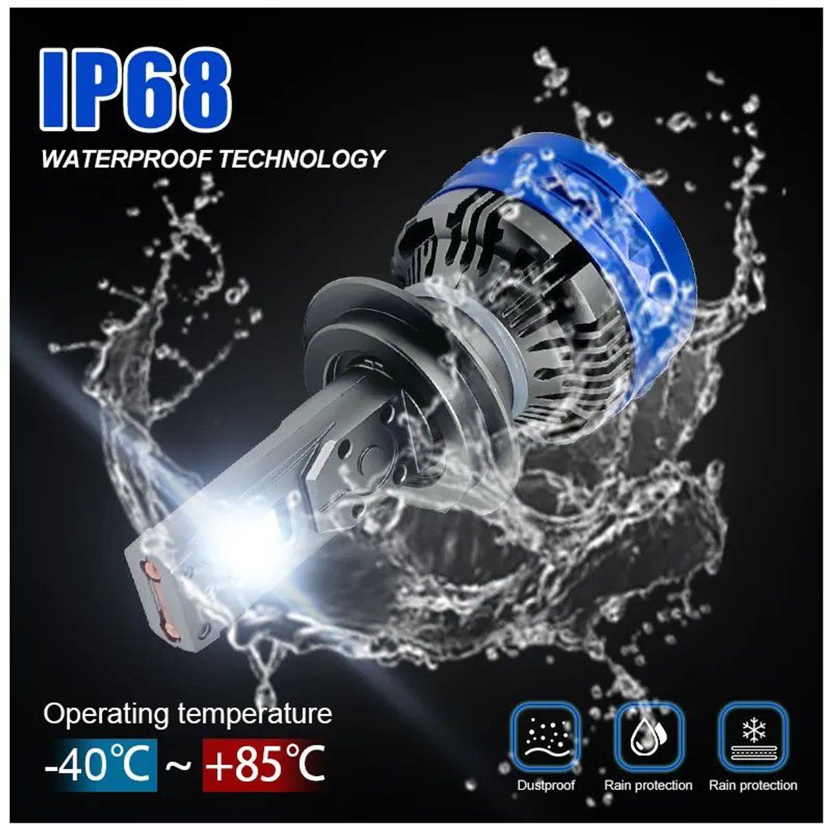 GENERICO - Kit Focos Led Carolyn L100 Original h1 40000lm