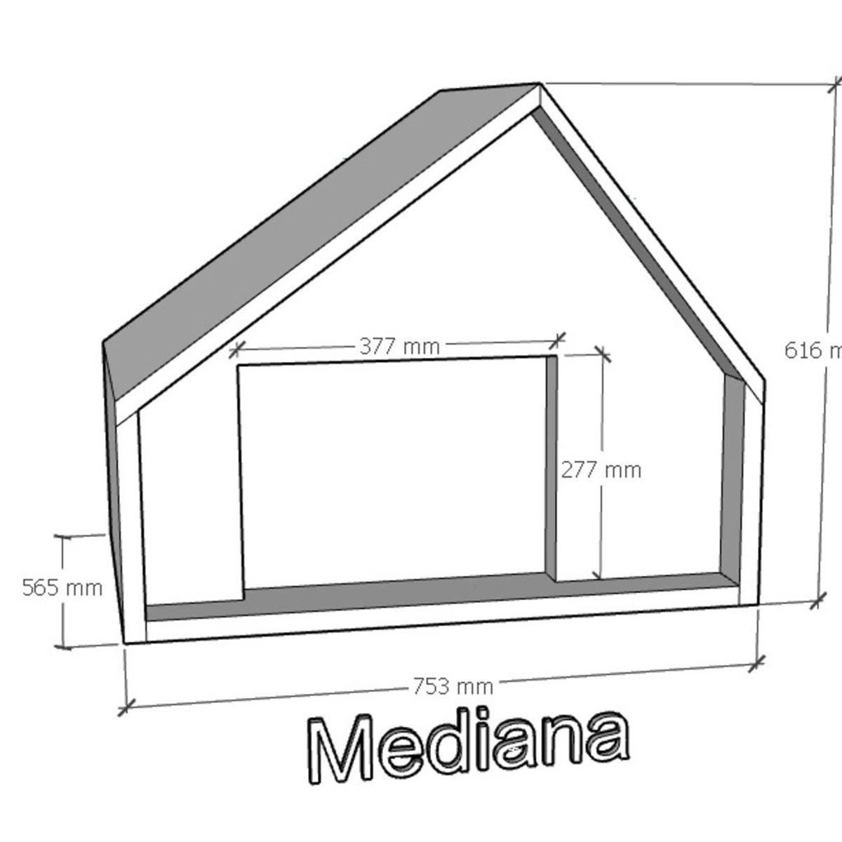 GENERICO - Casa para Perros DOG HOUSE FURNITURE ELEGANT - M