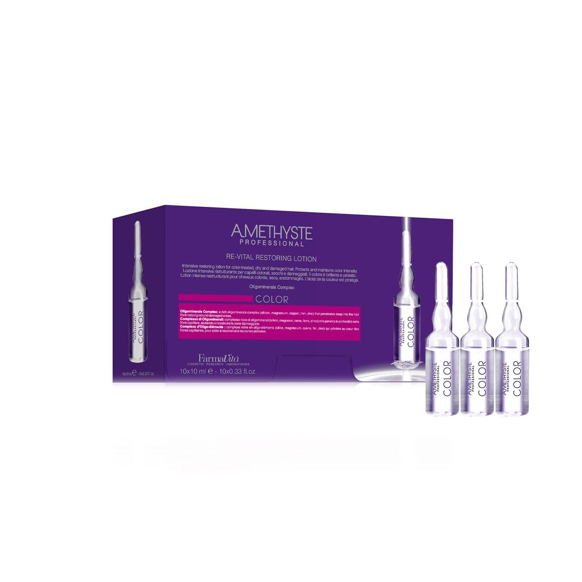 FARMAVITA - Amethyste Ampollas para cabello teñido  10x10ml