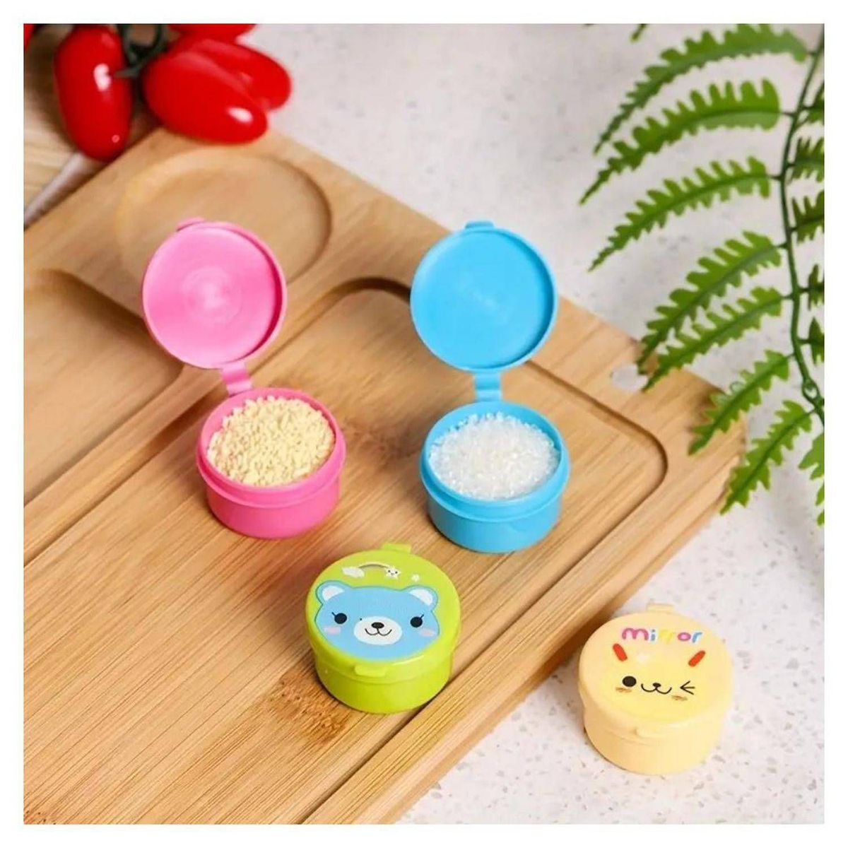 GENERICO - Set de 8 Contenedores para Aliño y Cremas para Lonchera