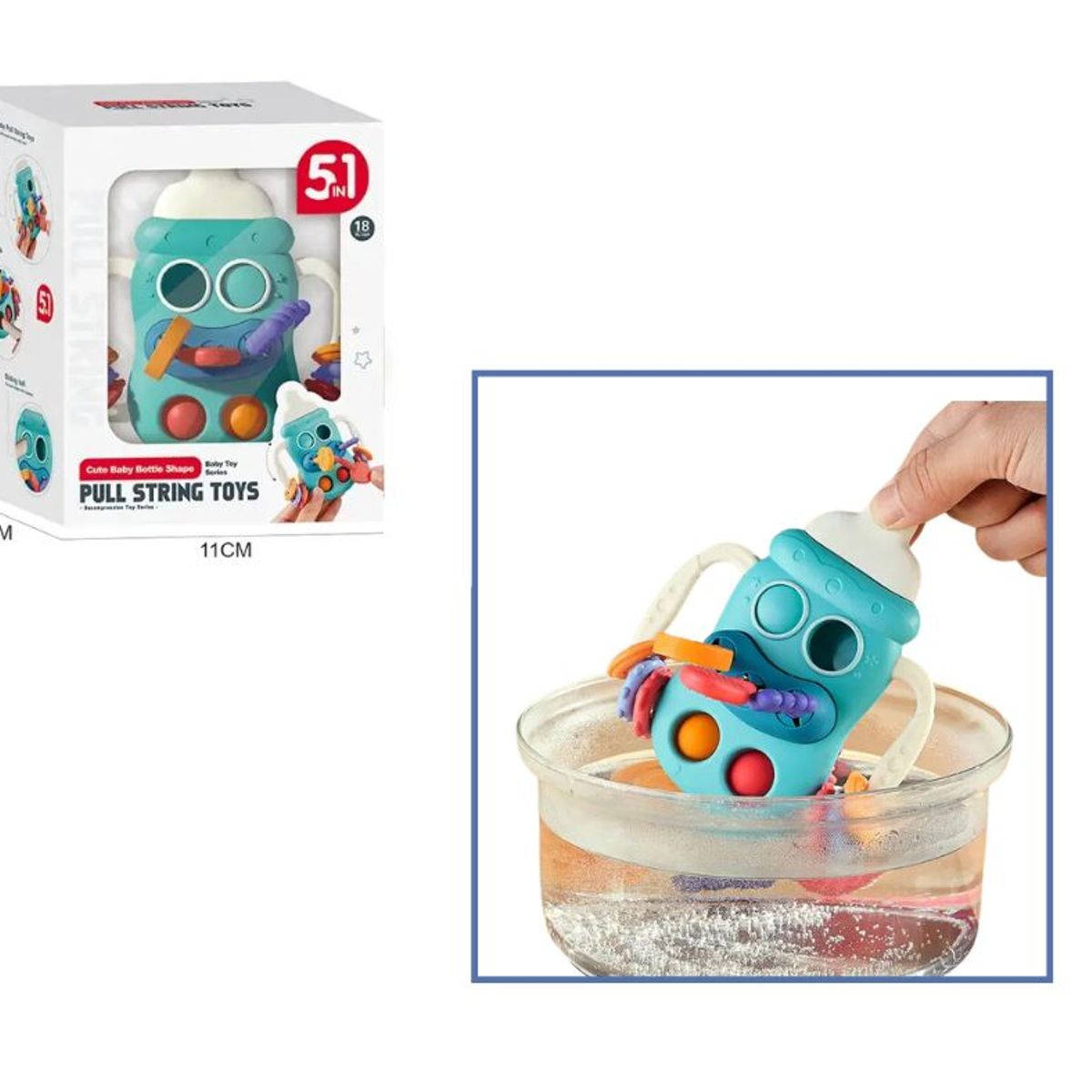 GENERICO - JUGUETE CUERDA SENSORIAL PARA BEBÉ COLOR ROSADO