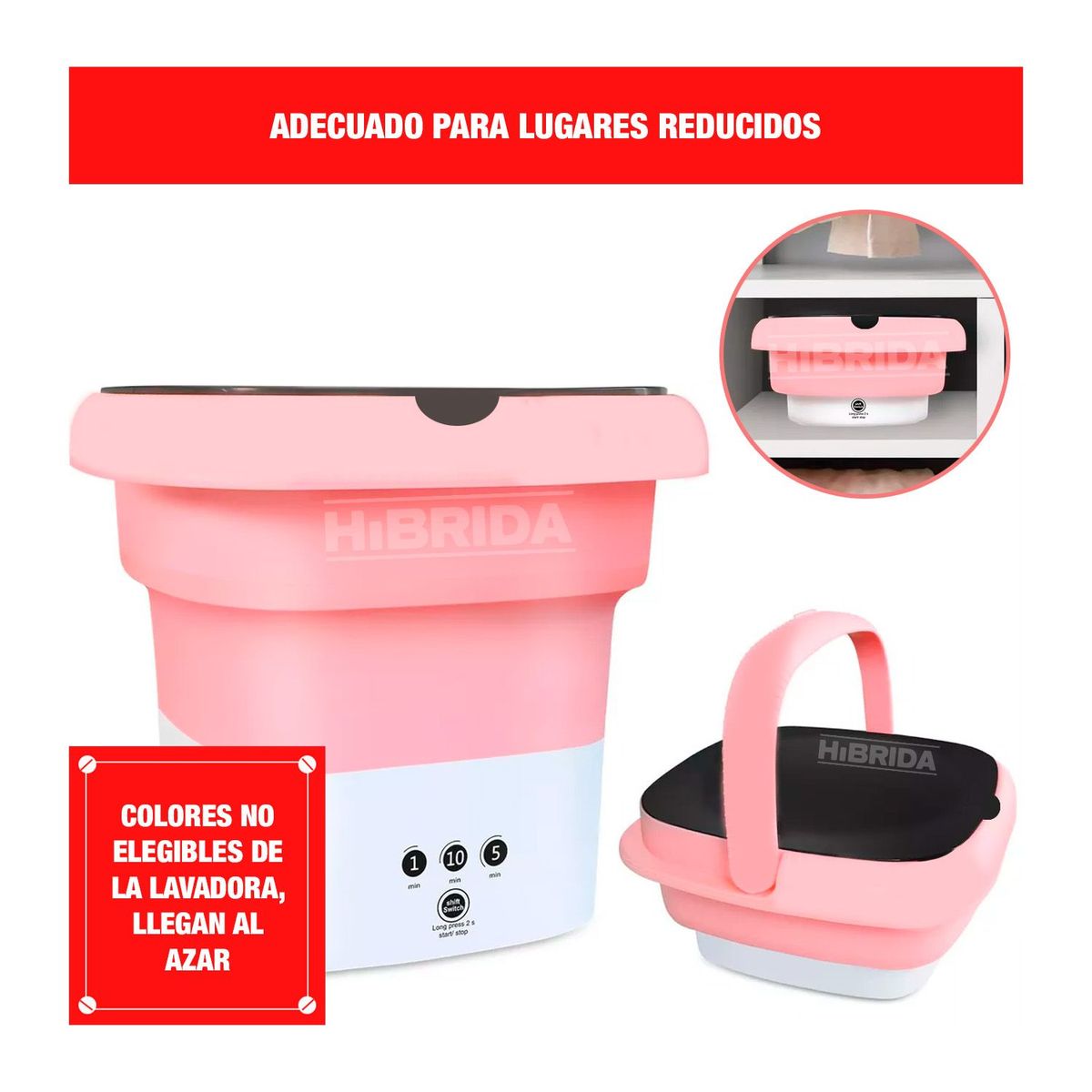 GENERICO - MINI LAVADORA PORTÁTIL Y COCINA ELÉCTRICA - COMBO