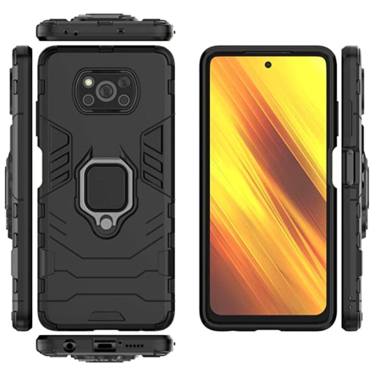 ARMOR ALL - CASE ARMADURA XIAOMI POCO X3 Y VIDRIOS