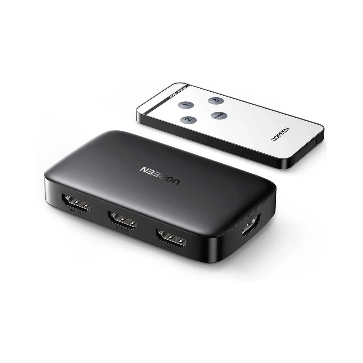 UGREEN - Switch 3Pt Ugreen 3 En 1 Hdmi 4K 80125 Black