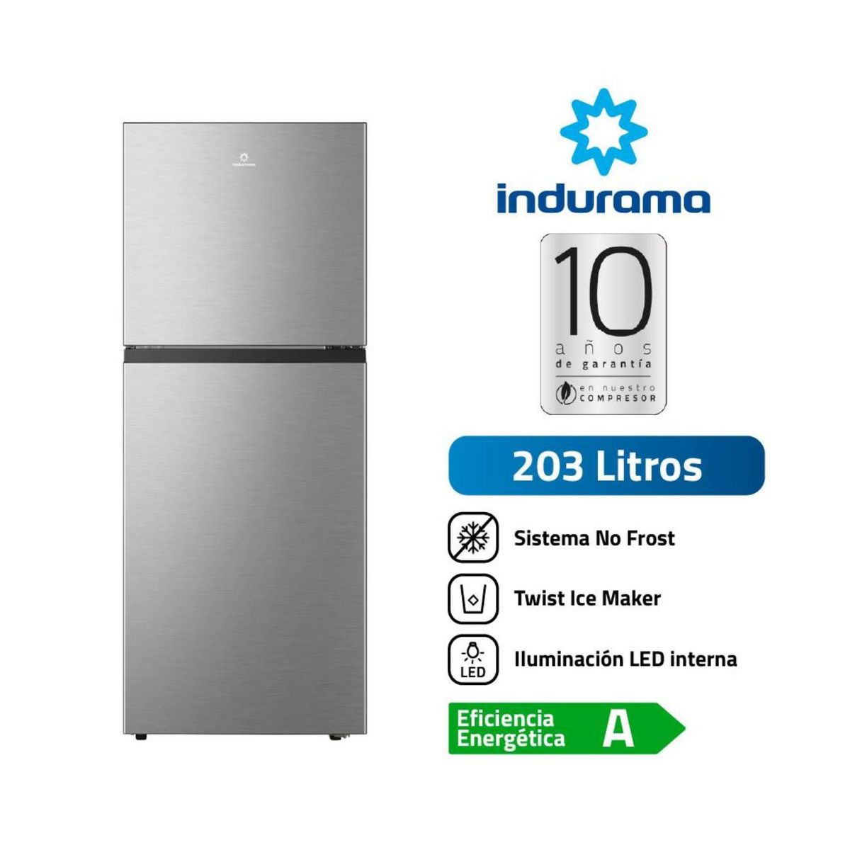 INDURAMA - Refrigeradora Indurama RI-359 No Frost 203L