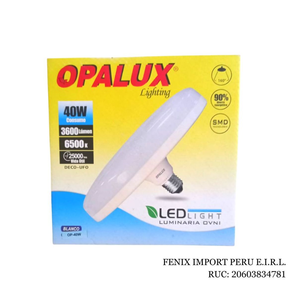 OPALUX - Foco Ovni 40W Luz Blanca Op-40W