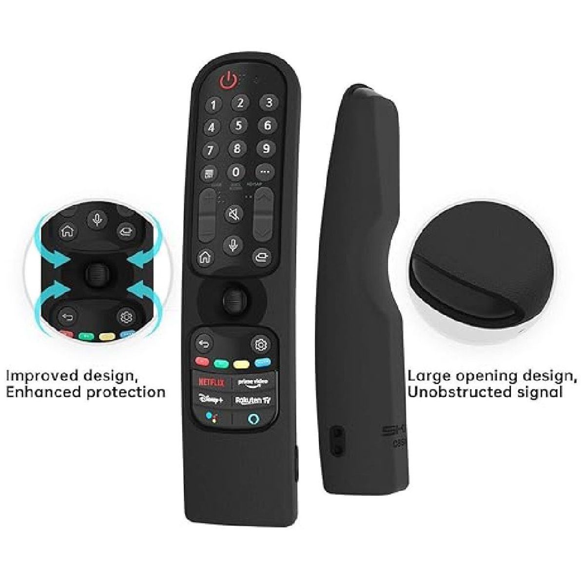 OTTOWARE - FUNDA PARA CONTROL REMOTO LG MAGIC 2022-2023 NEGRO