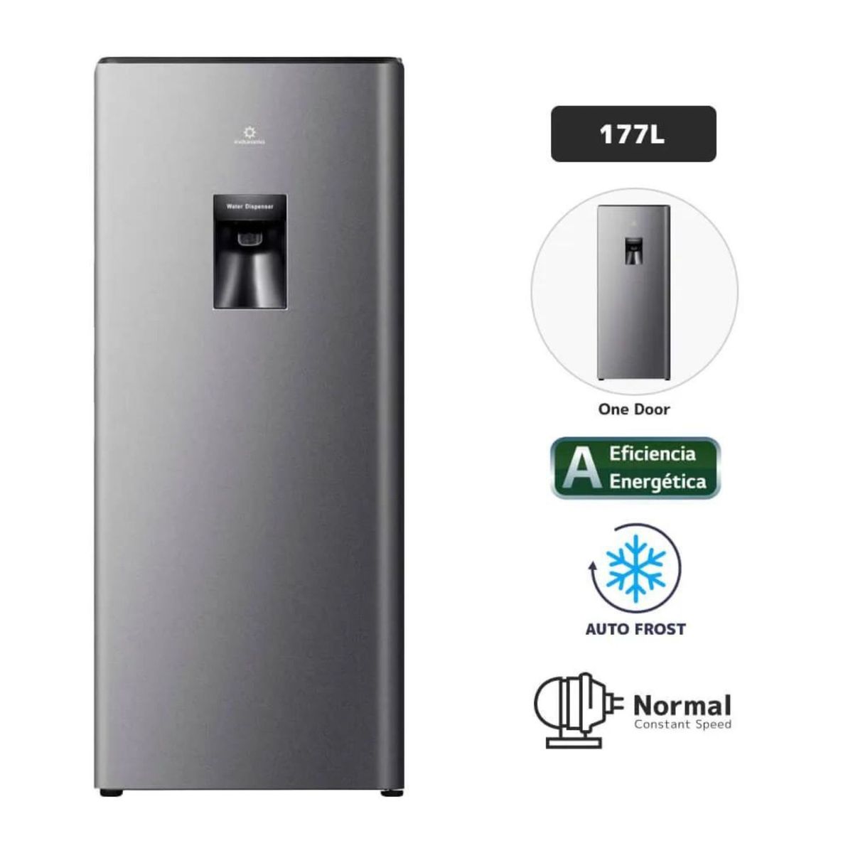 INDURAMA - Refrigeradora Indurama  RI-289D Top Mount Autofrost 177Lt Croma