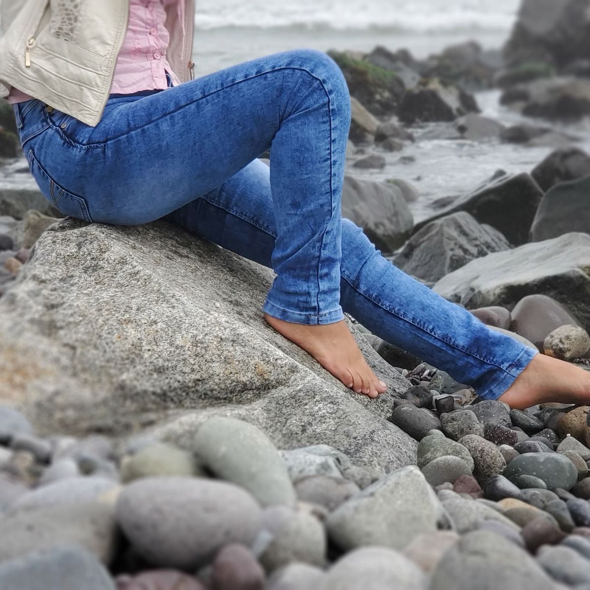 GENERICO - JEAN 100% ALGODON BOYFRIEND - AZUL-MUJER