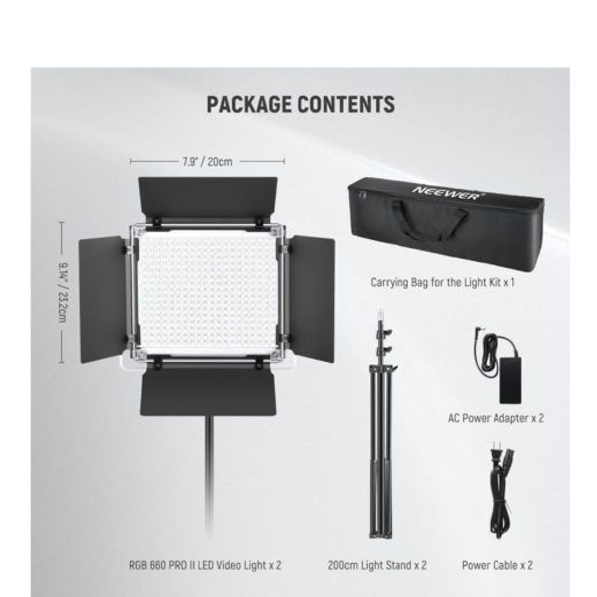 NEEWER - Kit De Iluminación Led Neewer 660 Pro Rgb