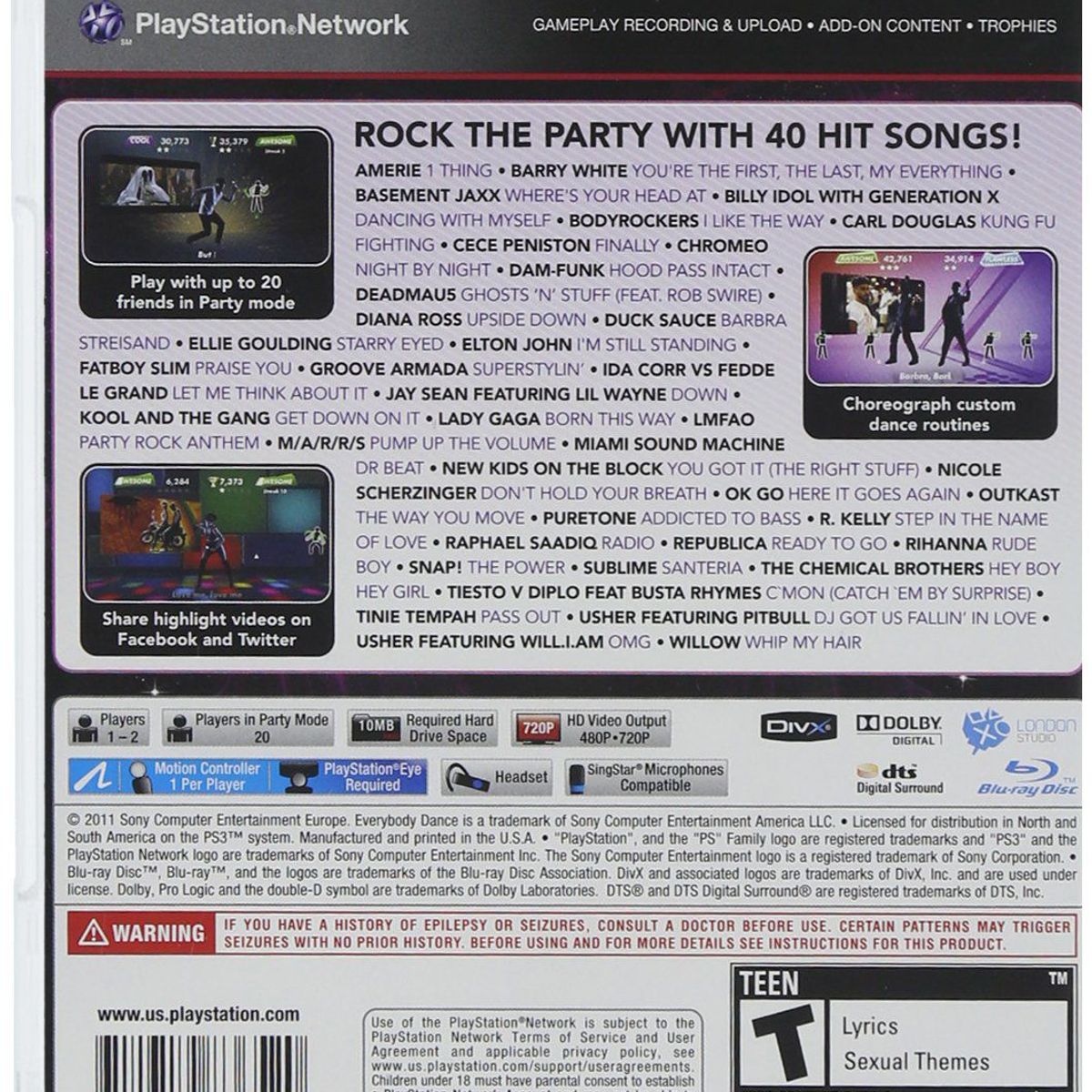 SONY - Everybody Dance PS3 Move Playstation 3 Sony