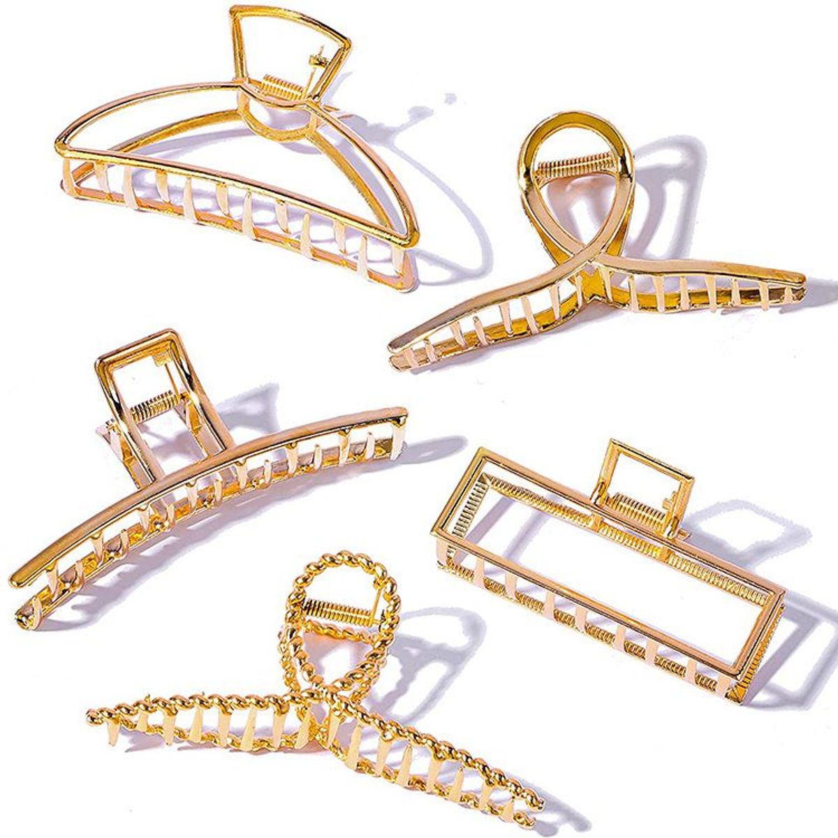 BAALATHKKO5 - 5 Piezas De Pinzas De Pelo Horquillas De Metal Dorado