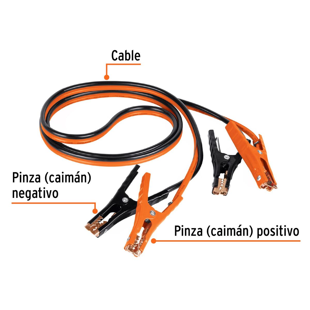 TRUPER - Pasacorriente 8AWG 225A Cable para Bateria 3Mtr 17543 Truper