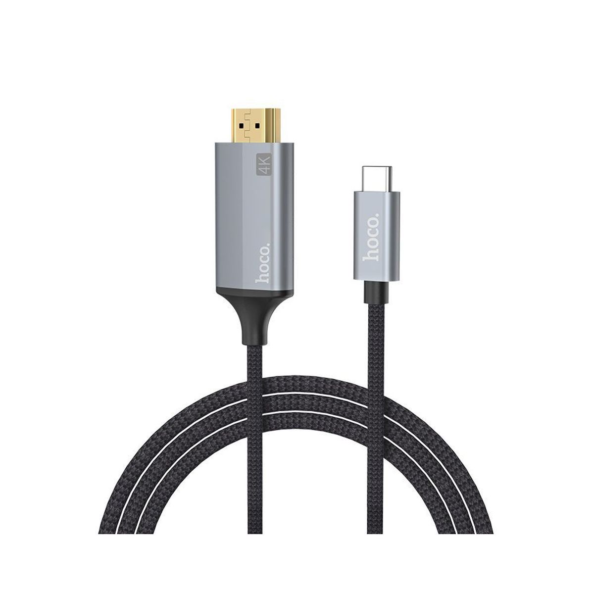 HOCO - HOCO UA13 Cable tipo C a HDMI 4K Carcasa de Aleación de Aluminio