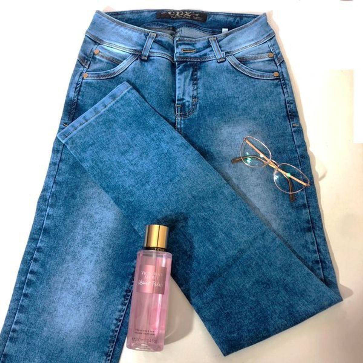 GENERICO - JEAN STRECH COLOR AZUL -MUJER