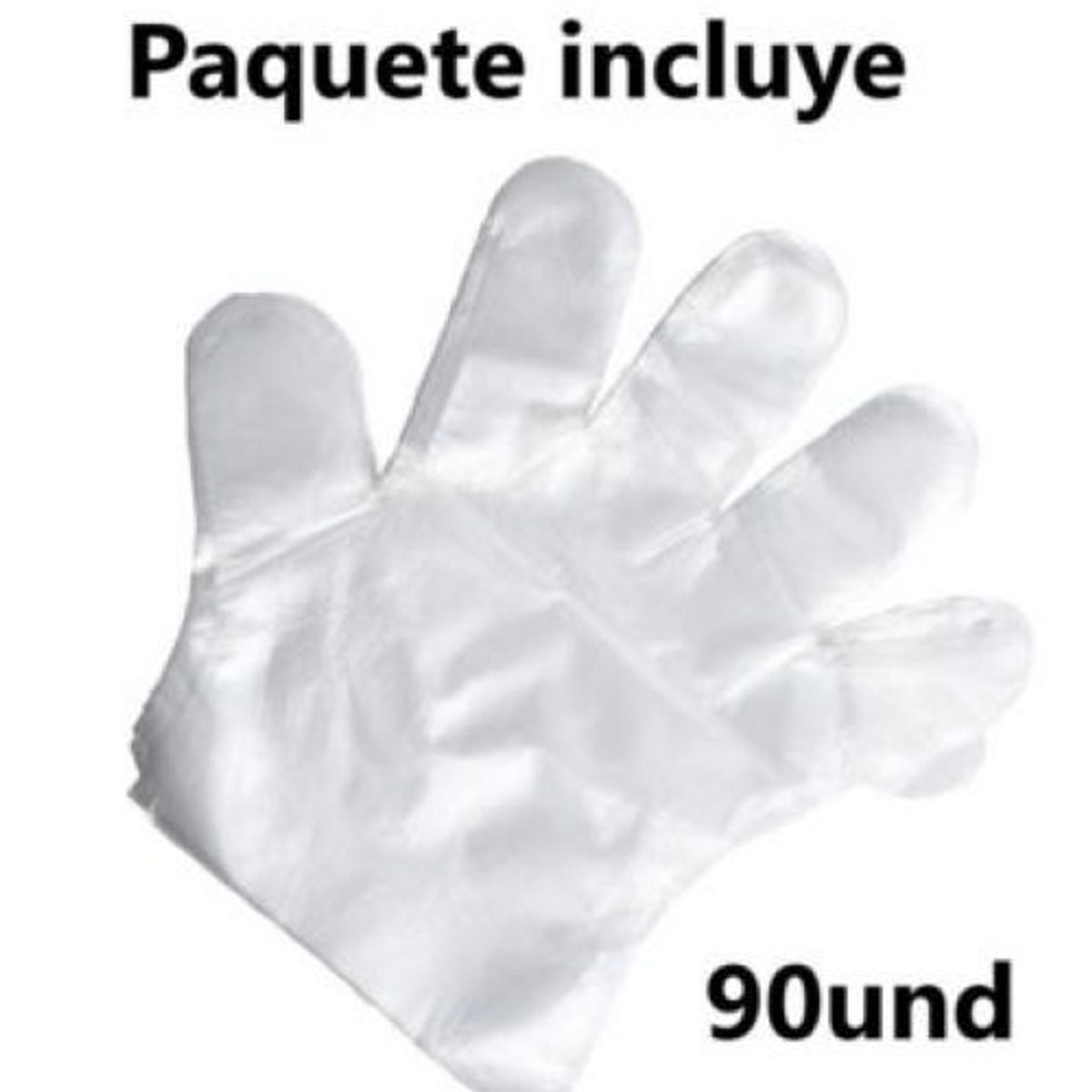 GENERICO - KIT 90 Guantes transparentes para preparación de alimentos y limpieza