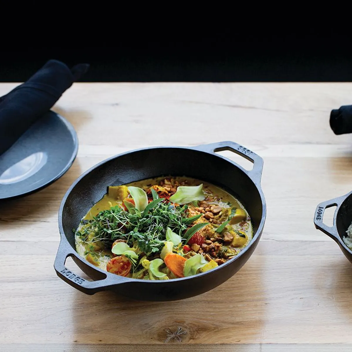 LODGE - Mini wok de hierro fundido de 23cm