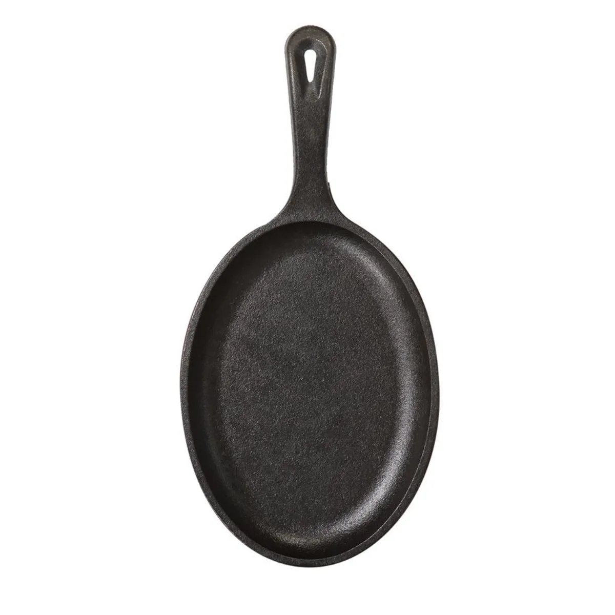 LODGE - Plancha oval de hierro fundido con asa de 25cm x 19cm