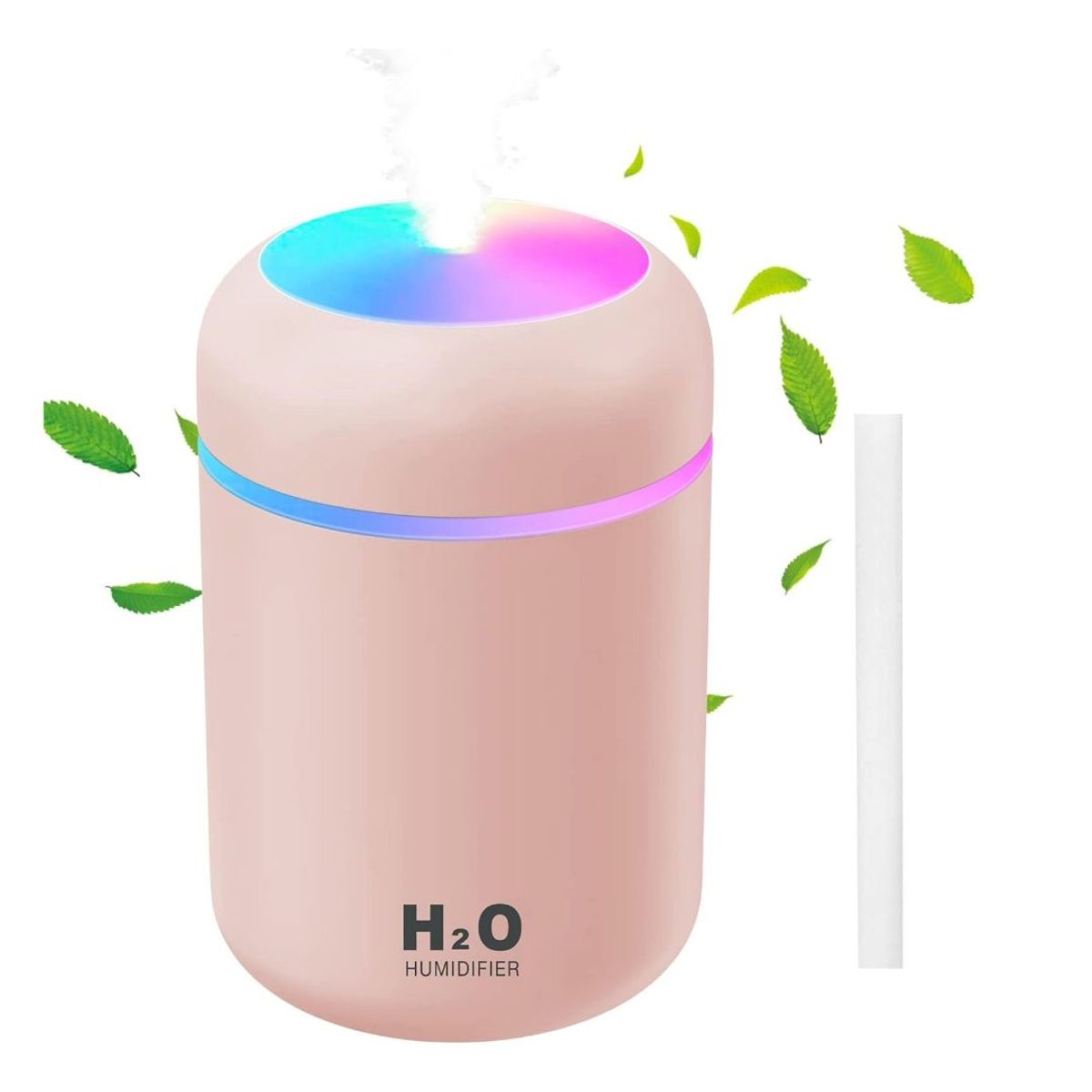 GENERICO - Mini Humidificador H2O Estilo Portátil Silencioso Recargable Rosado