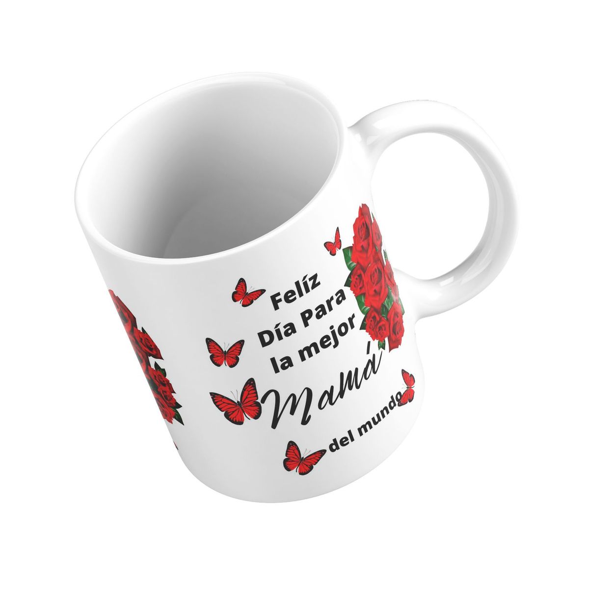 GENERICO - Taza Mug 11oz FELIZ DIA PARA LA MEJOR MAMA - BLANCO