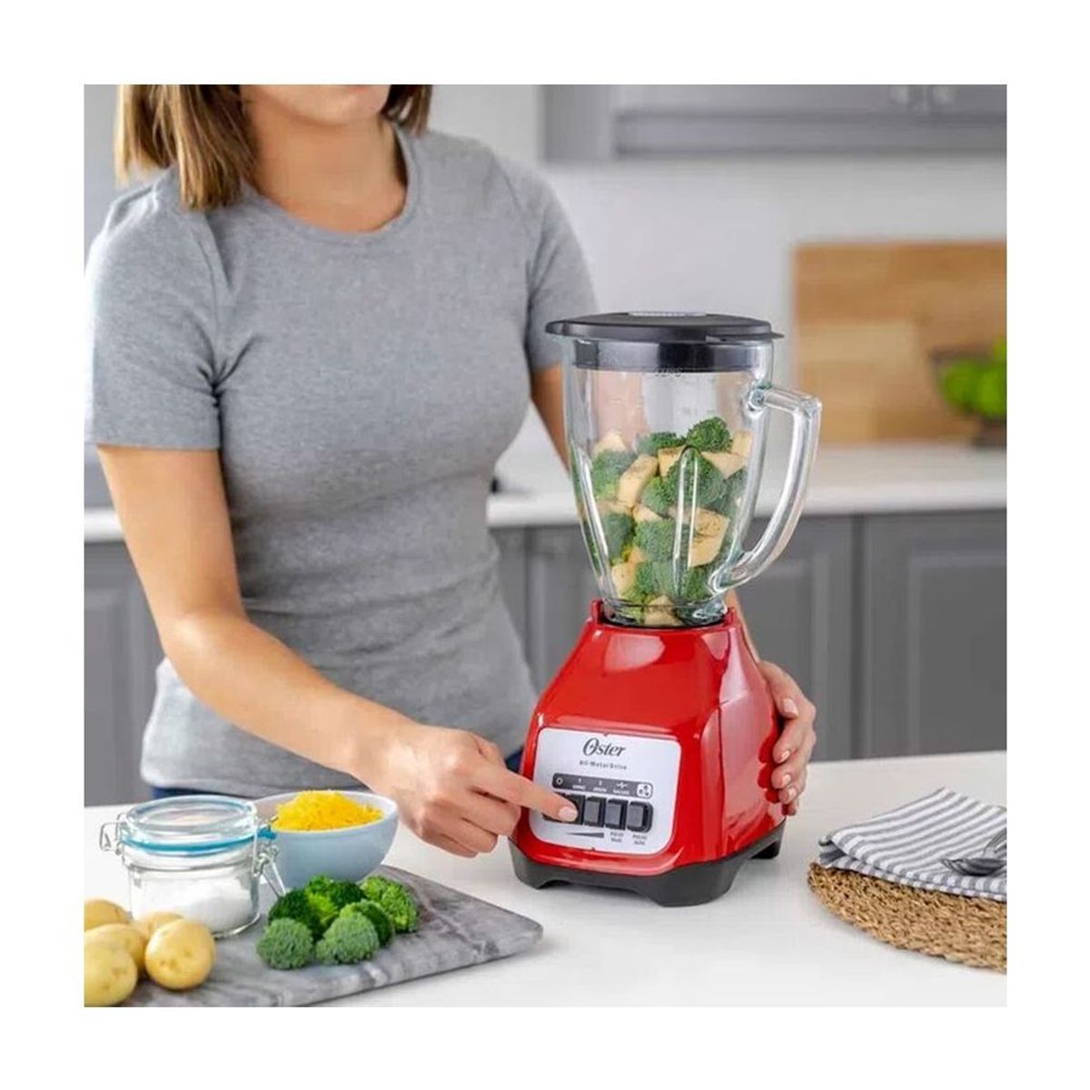 OSTER - Licuadora oster blstkag rpb 2 velocidades+ pulso 15lts - rojo