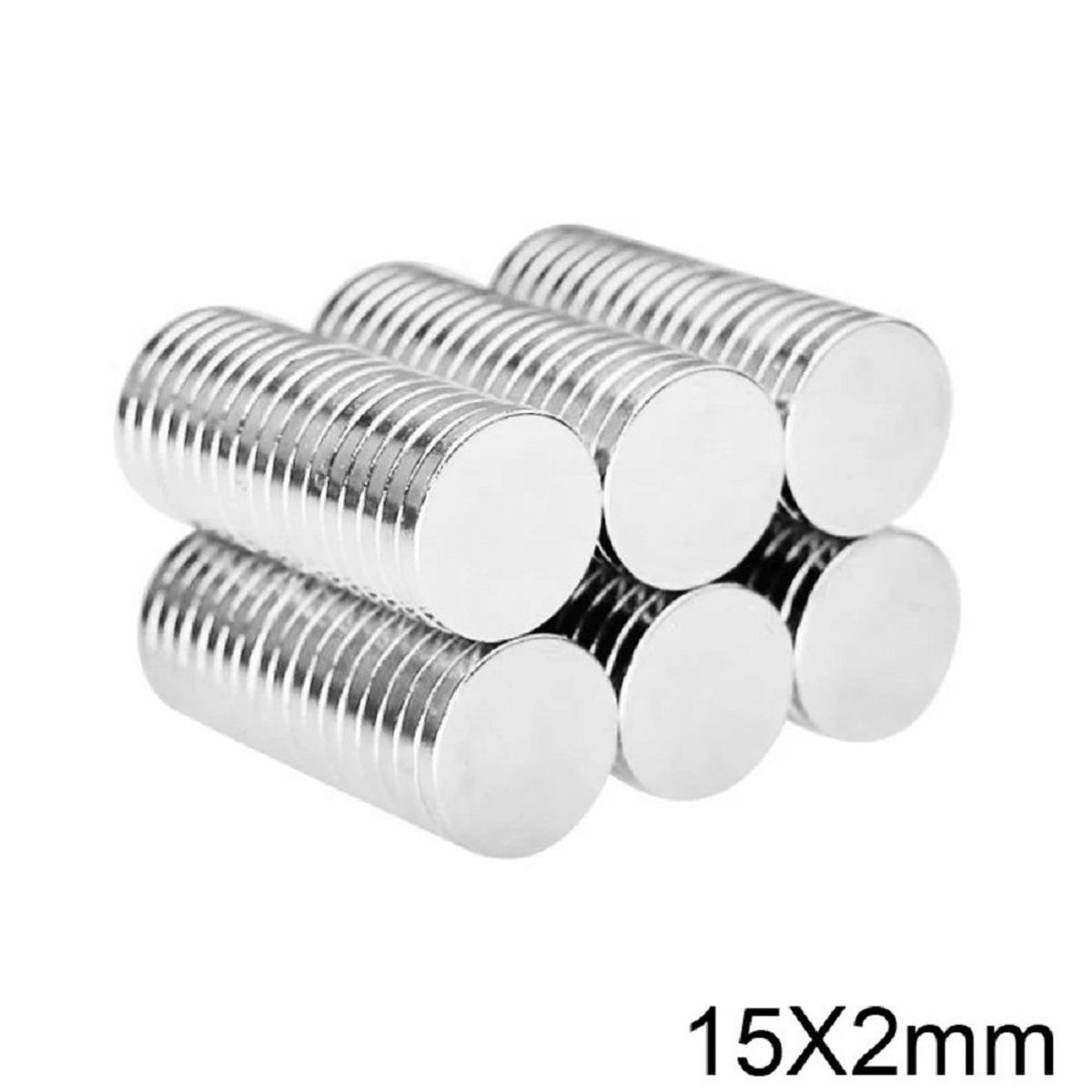 GENERICO - Imanes de neodimio modelo disco 15mmx2mm pack 10 unds