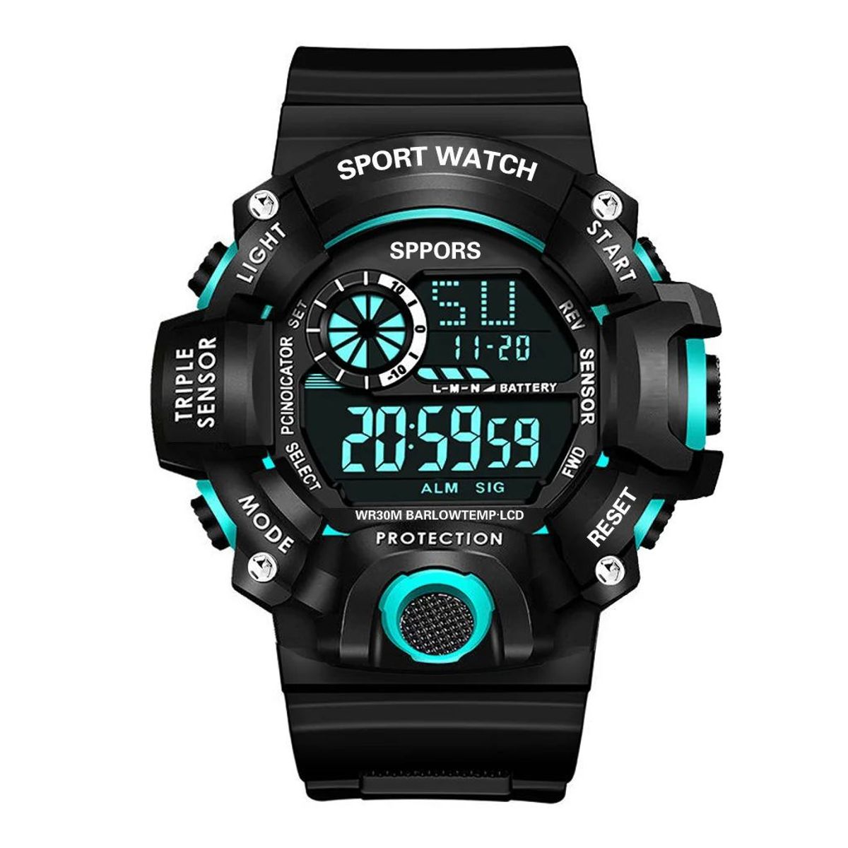 GENERICO - Reloj Digital Deportivo Hombre Pulsera Multifunción Aventura Genieka