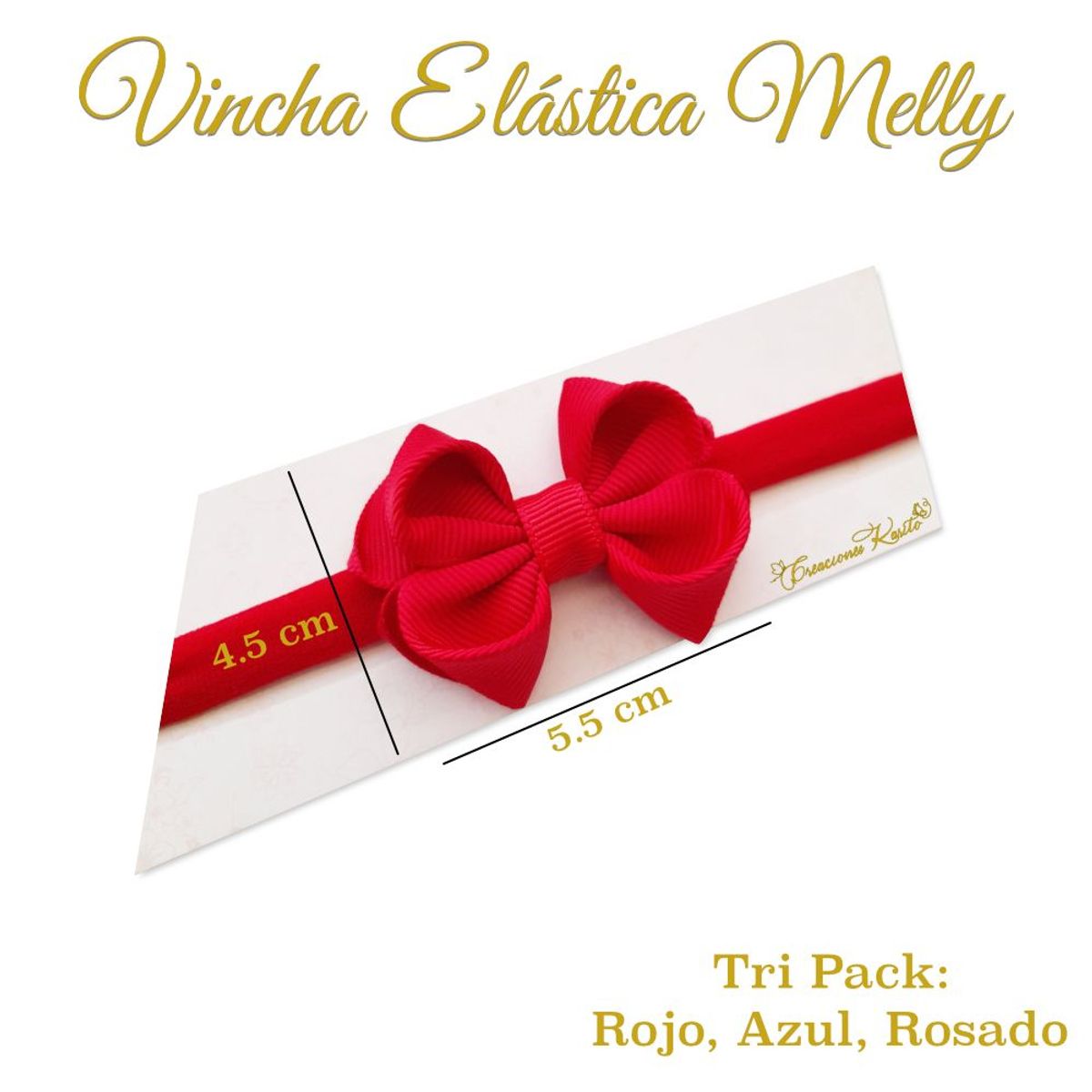 GENERICO - Vincha para bebé modelo Melly Tri Pack