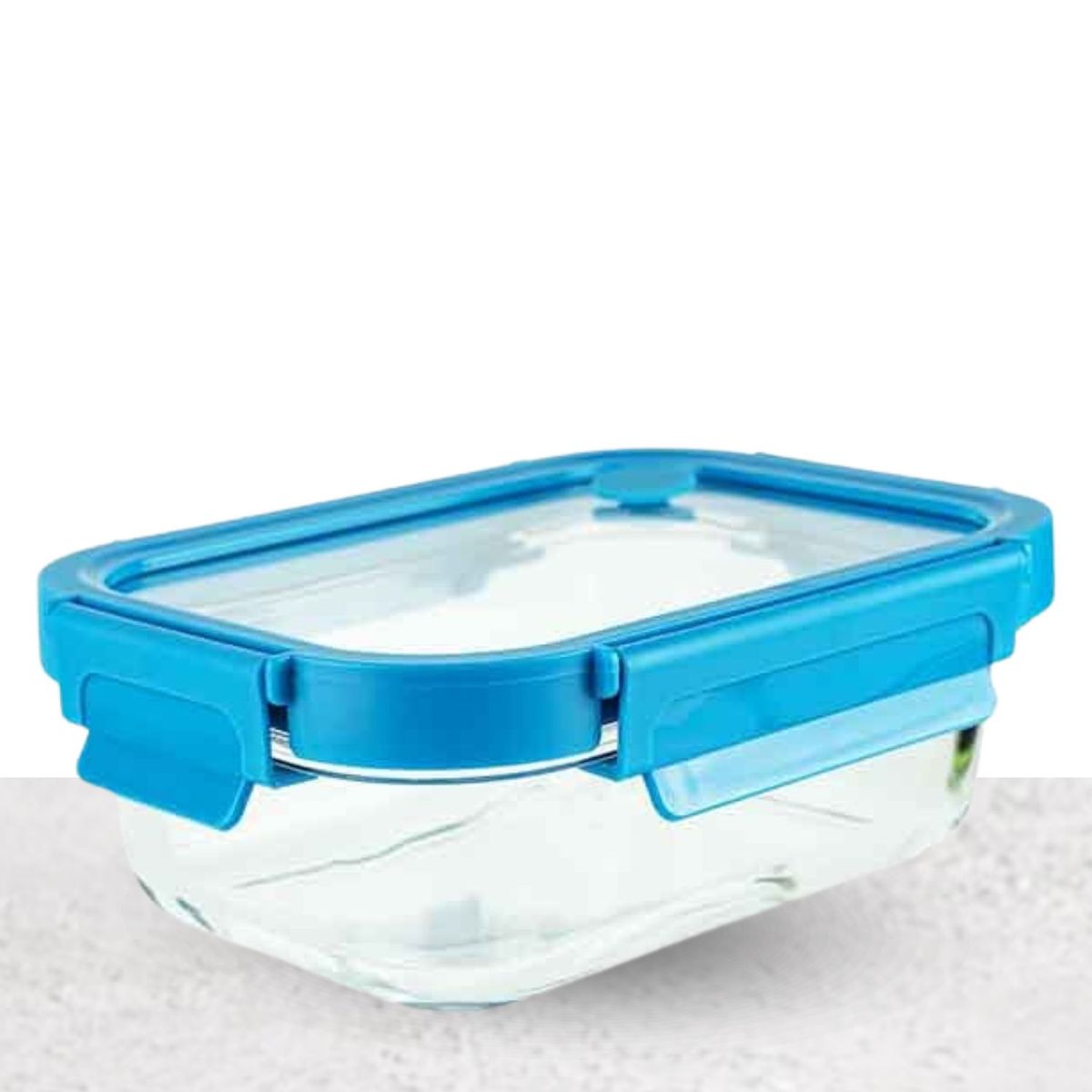 BASA - Taper crystal glass rectangular con válvula 1 L Azul