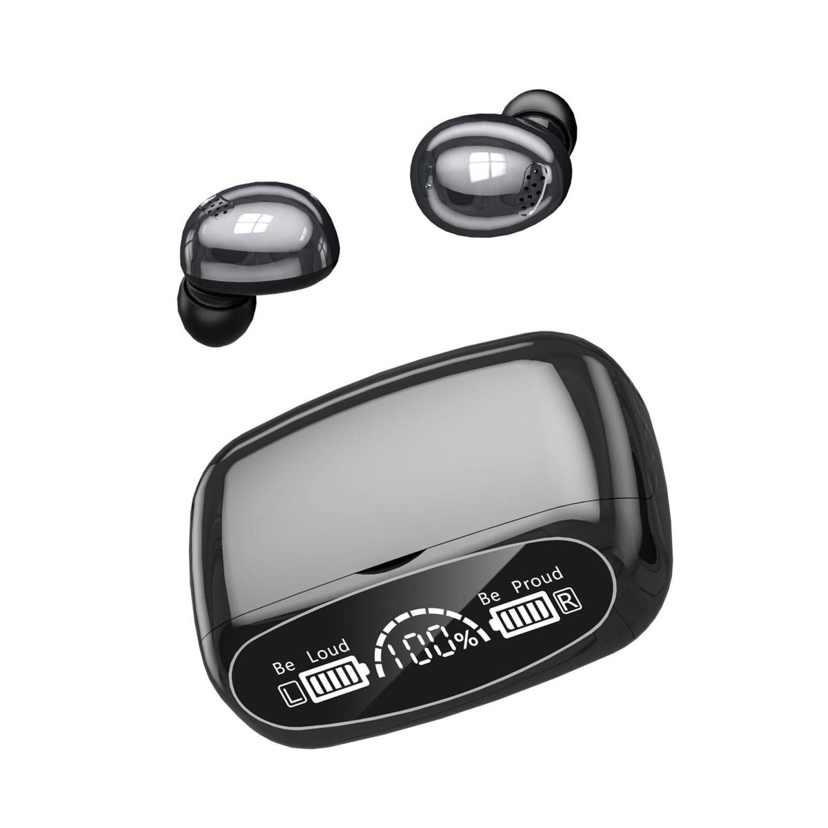 TWS - Audifono Bluetooth F9 Negro - Full Music 5 a 7h