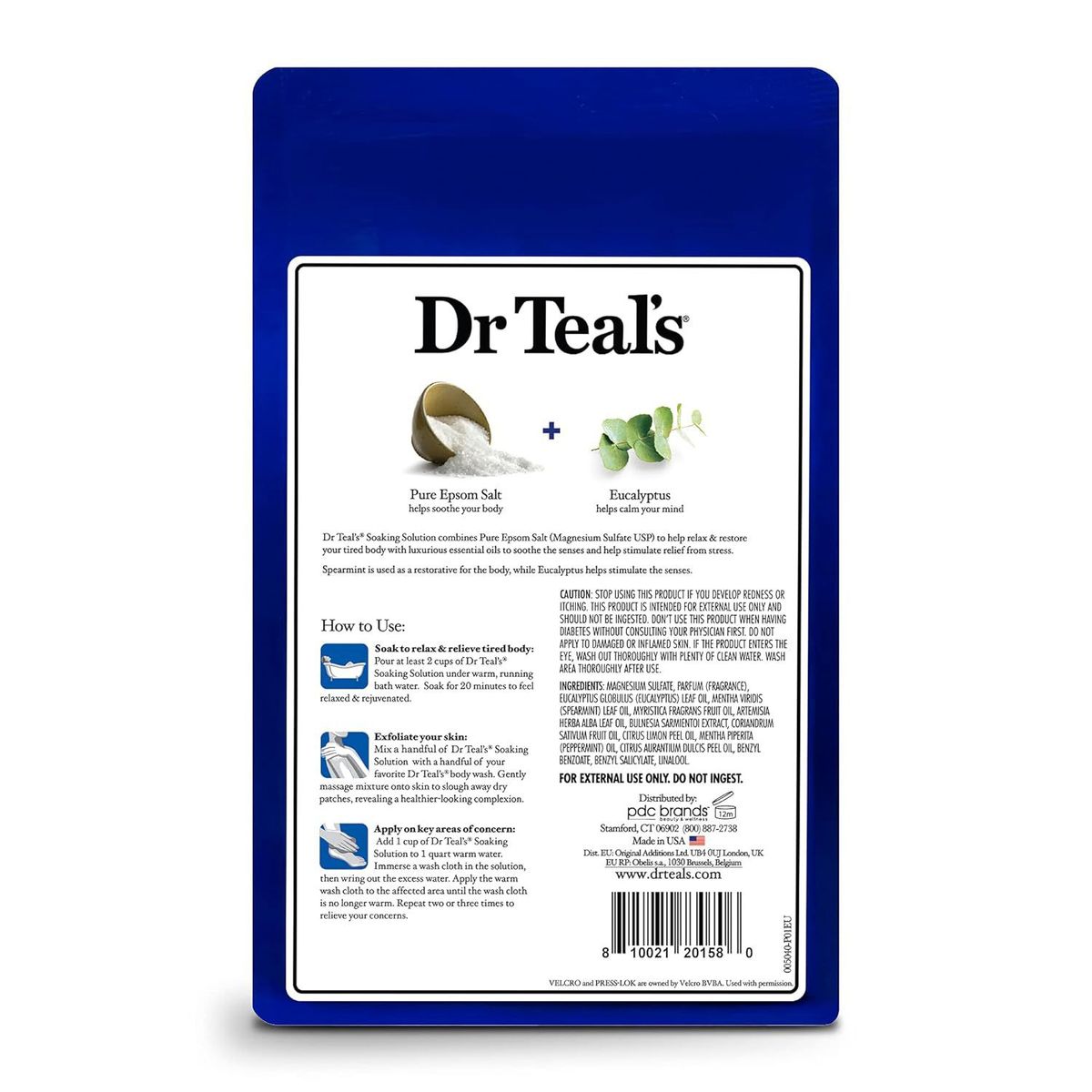 GENERICO - Sal de baño Dr Teal’s eucalyptus