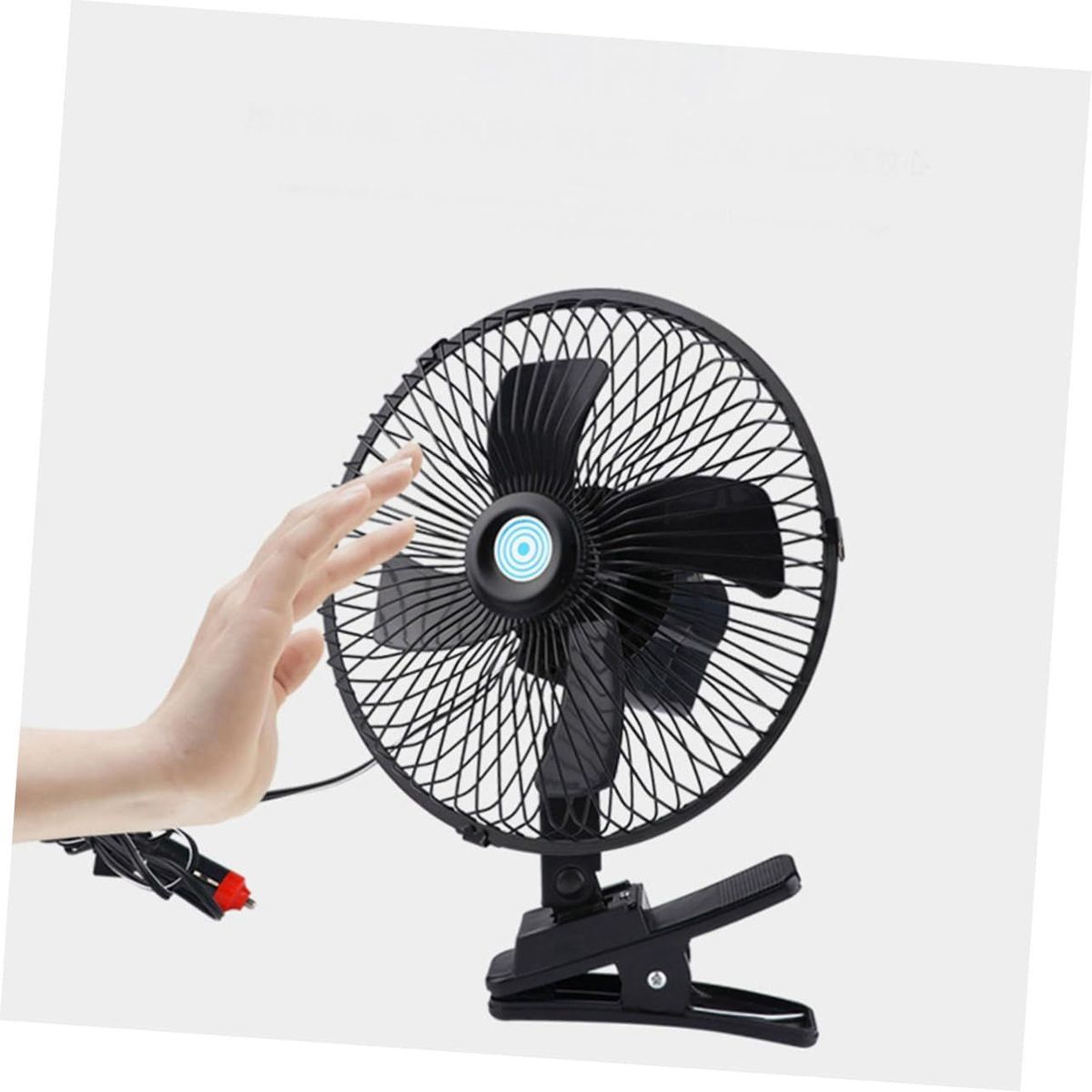 GENERICO - Ventilador pequeño eléctrico 8 pulgadas para coche - Negro
