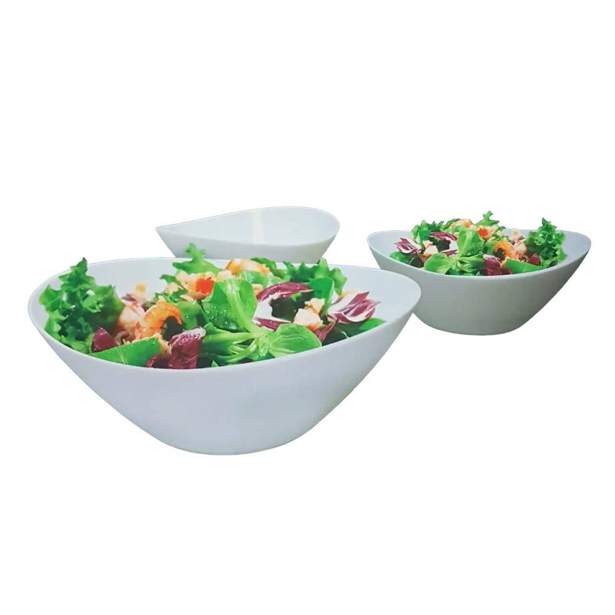 BELIA - Set de 3 Ensaladeras Belia ECOVIDRIO