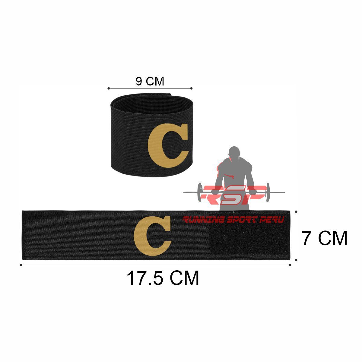 GENERICO - Banda Cinta de Capitán Líder Fútbol para Jóvenes Amarillo
