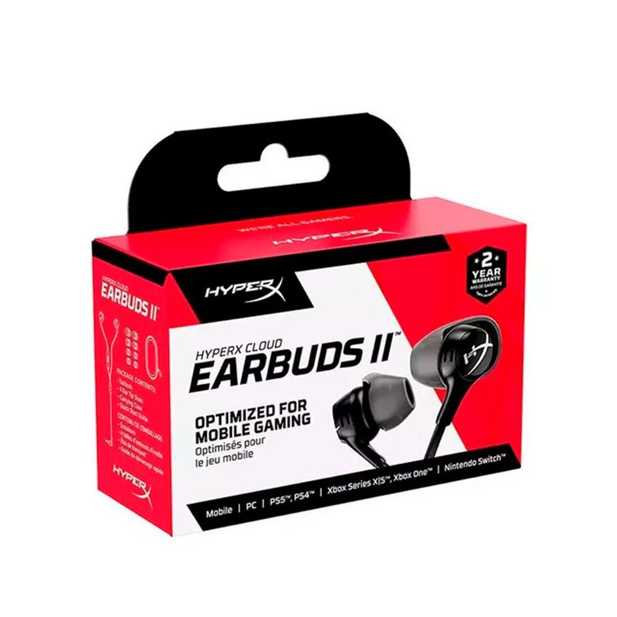 HYPERX - audifono HyperX  Cloud earbuds II Negro 70n24aa