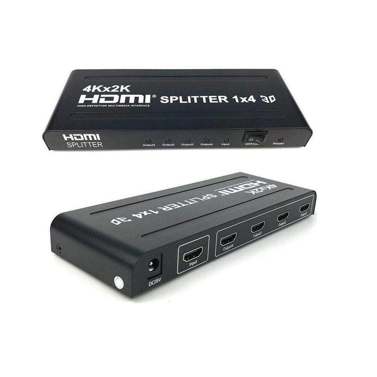 GENERICO - Splitter Hdmi 4k 30hz 1 entrada 4 salidas Trautech multiplicador