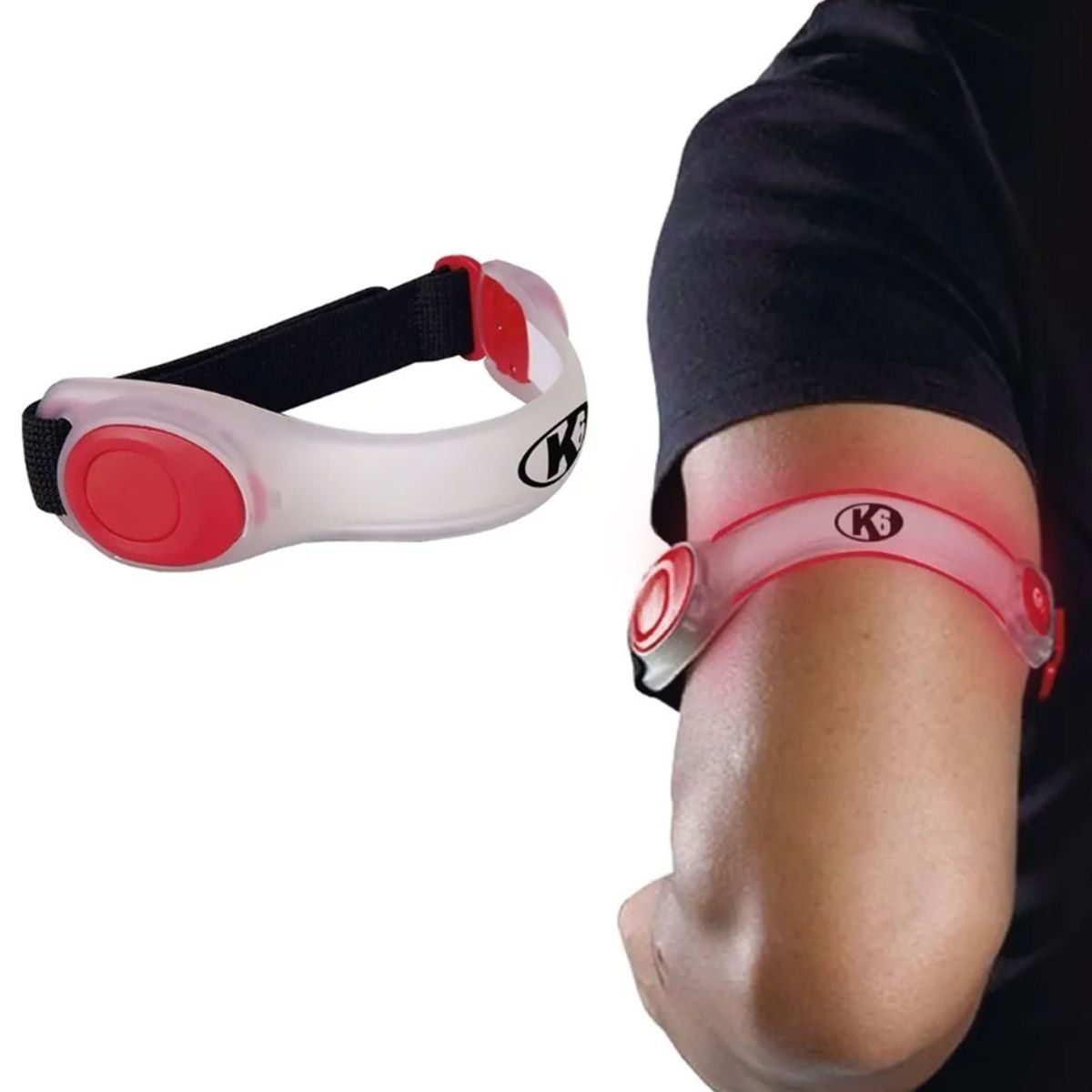K6 FITNESS - Brazalete Led Banda Luminosa Seguridad Deportiva