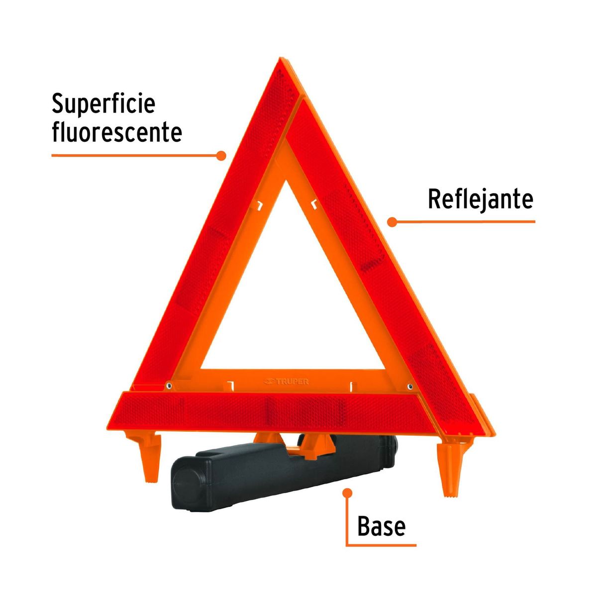 TRUPER - Triangulo de Seguridad Vial 29cm 10943 Truper