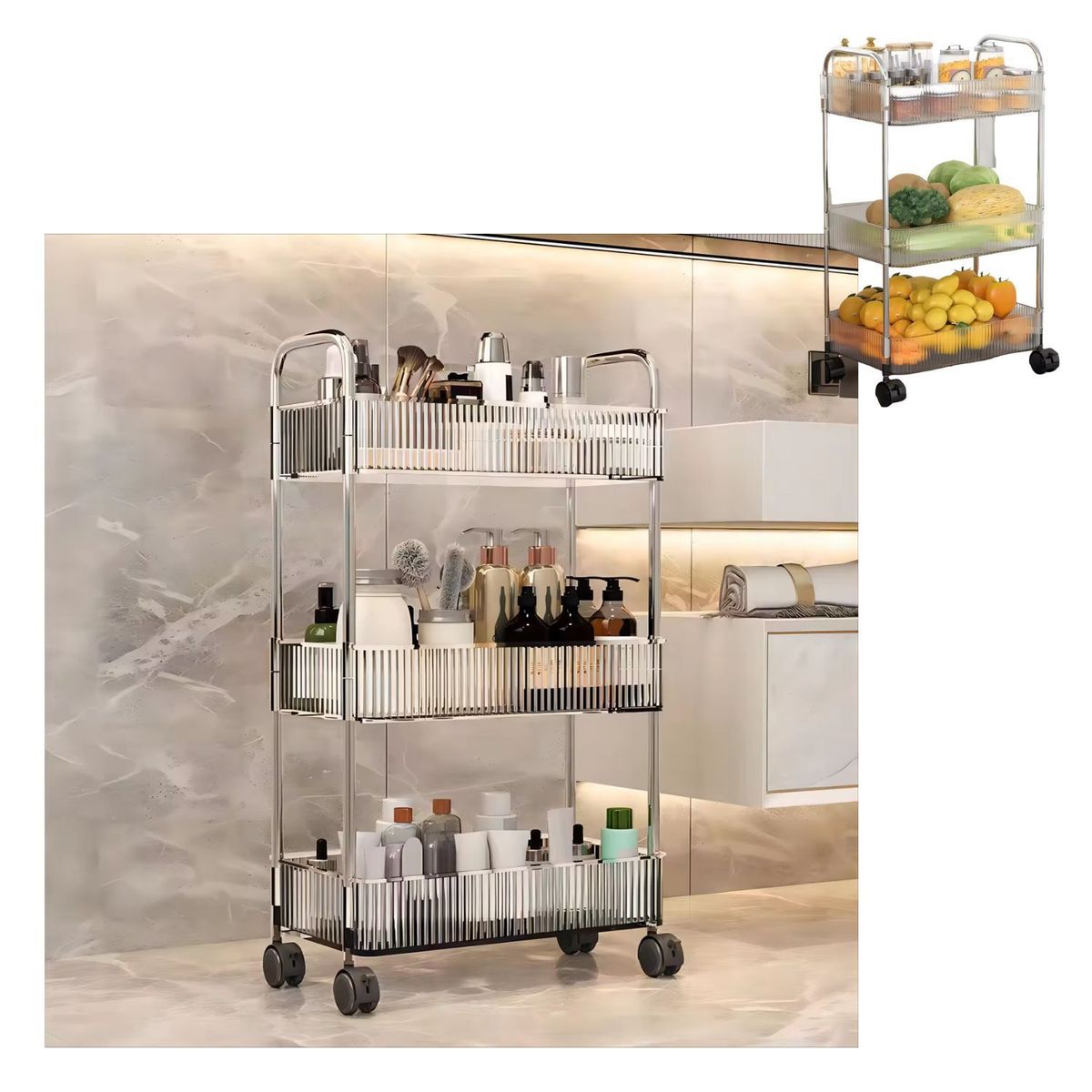 GENERICO - Organizador Transparente 3 Bandejas