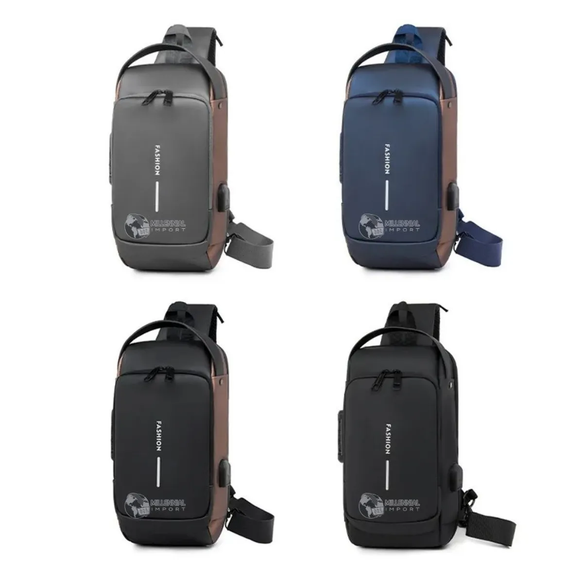 GENERICO - Morral Bandolera para Hombre Antirrobo Impermeable con Clave