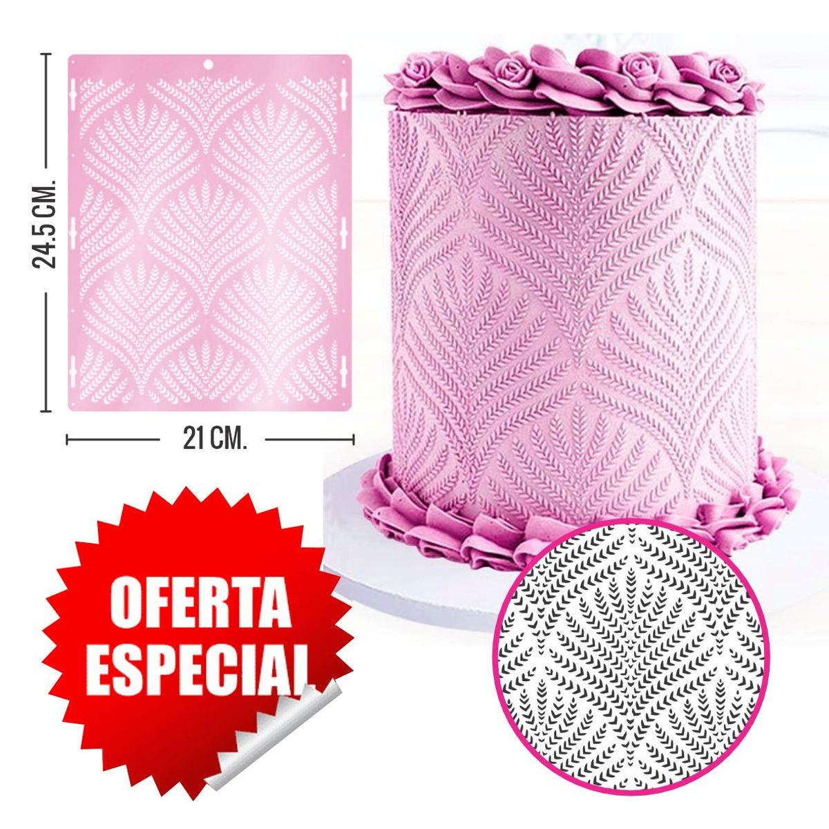 GENERICO - Plantilla Stencil Modelo Harvest para Reposteria