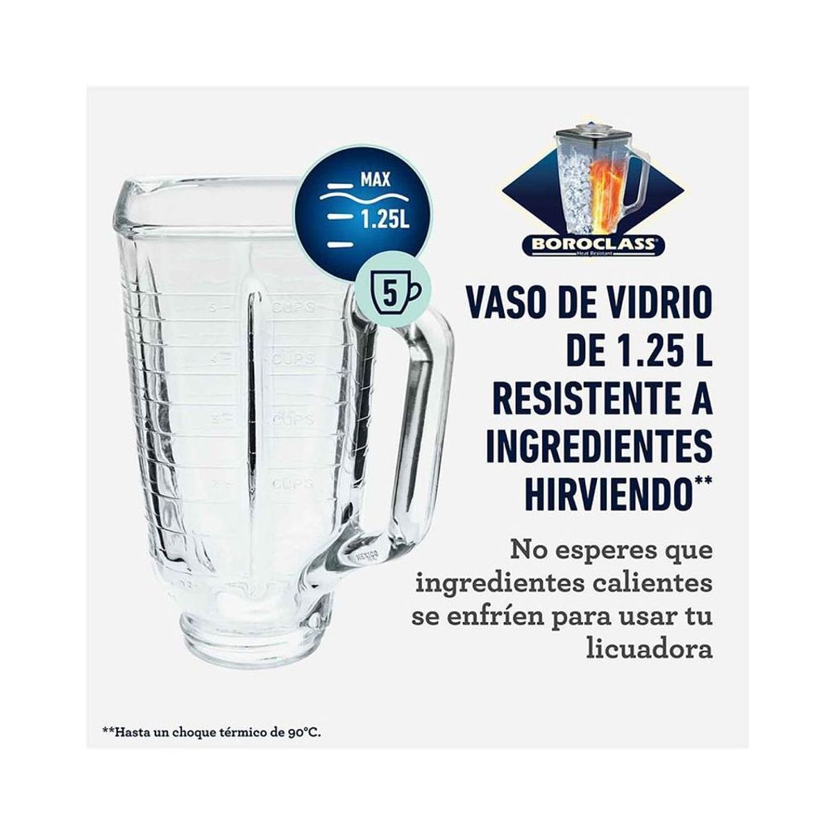 OSTER - Vaso licuadora oster 25843 000 000 vidrio repuesto