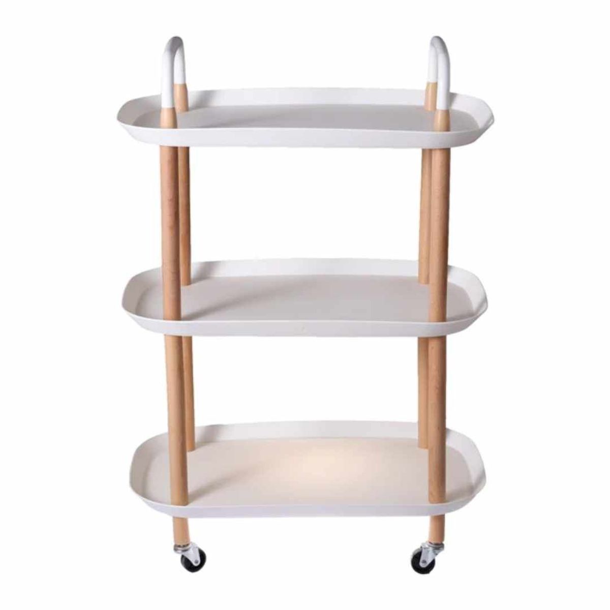 GENERICO - Mesa Auxiliar Rodante Multiusos Elegante de Madera Sala Hogar Oficina